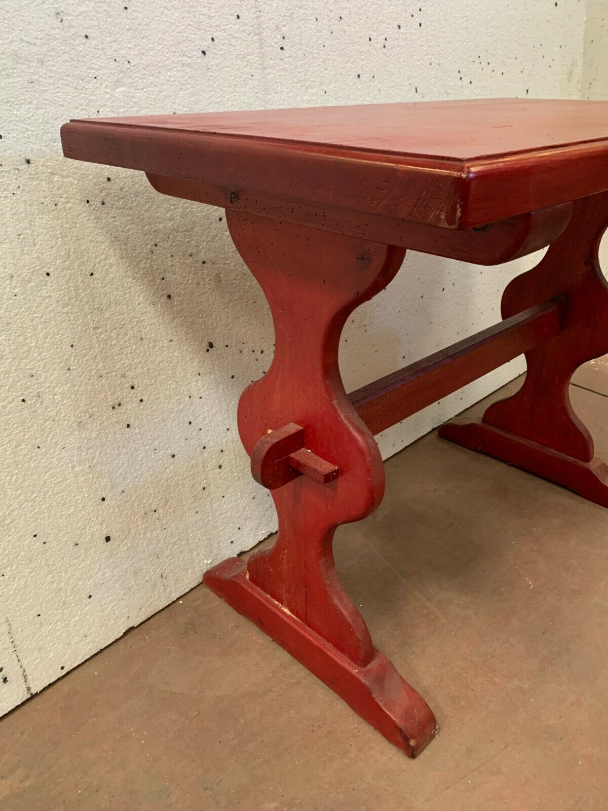 20th century patinated fir bistro or garden table