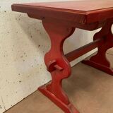 Table de bistrot ou jardin en sapin patiné XX siècle