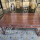 Office style Louis XIII solid oak carved restored