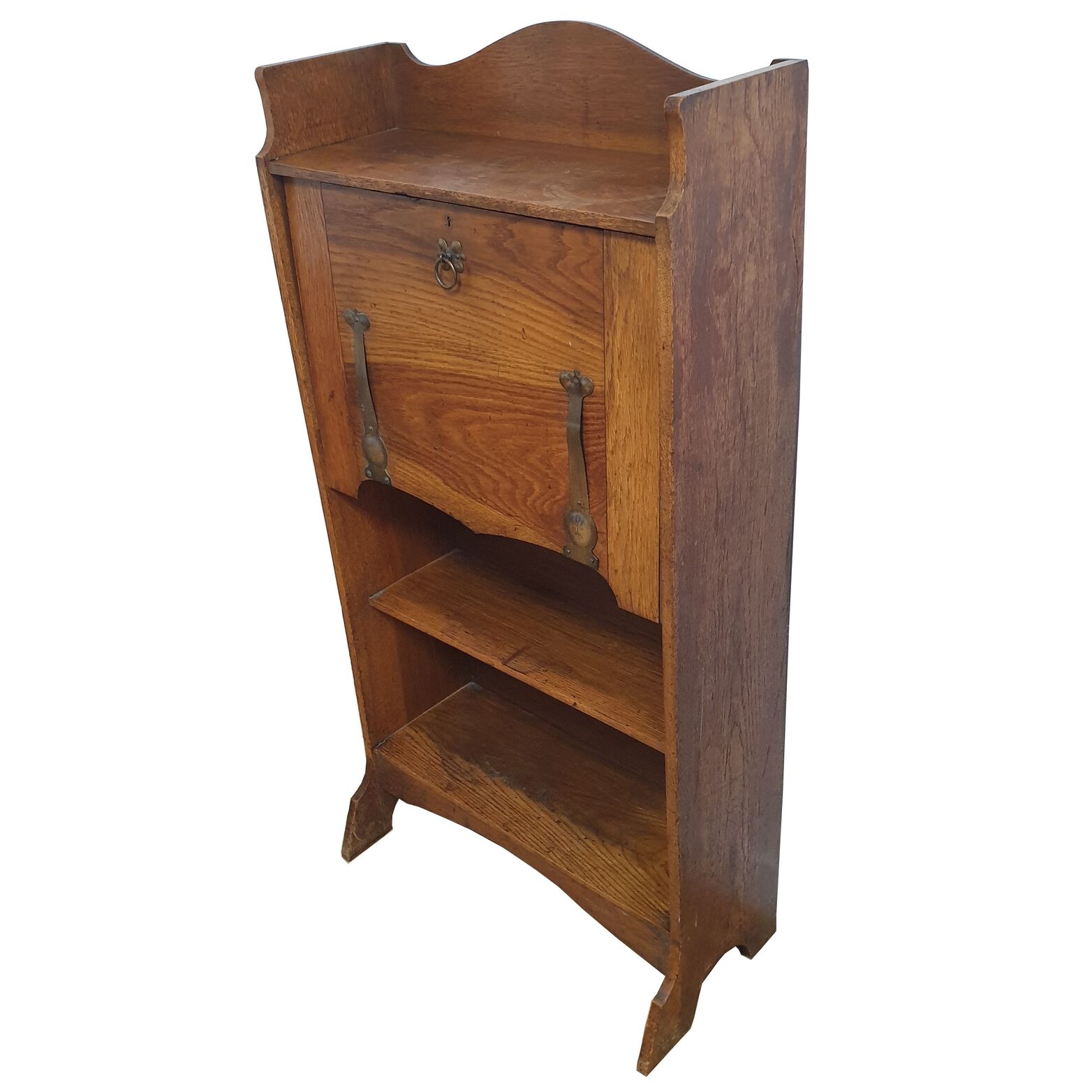 60s oak wall secretary