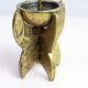 Brutalist candleholder bronze