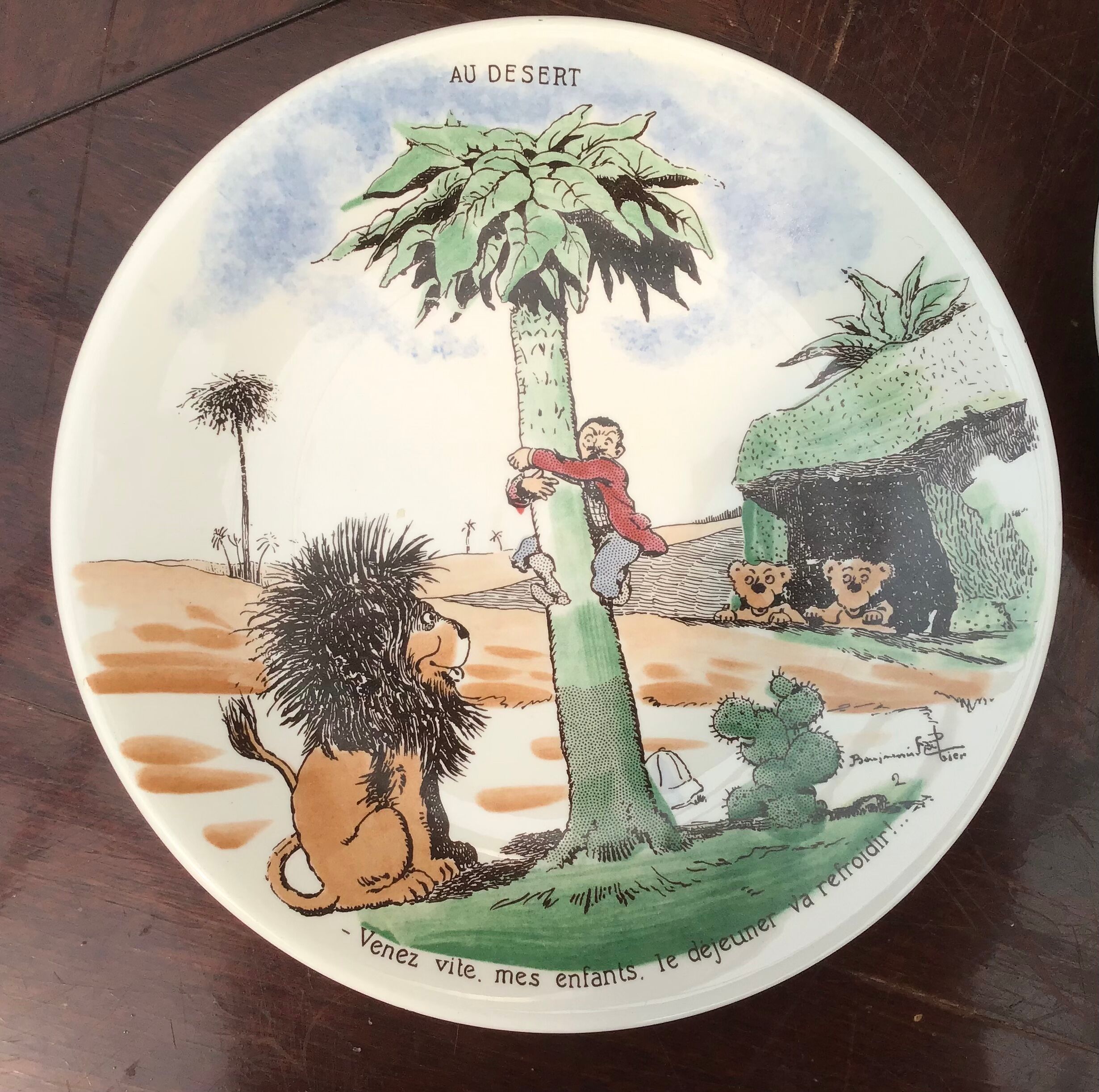 4 Talking plates illustrated by Benjamin Rabier