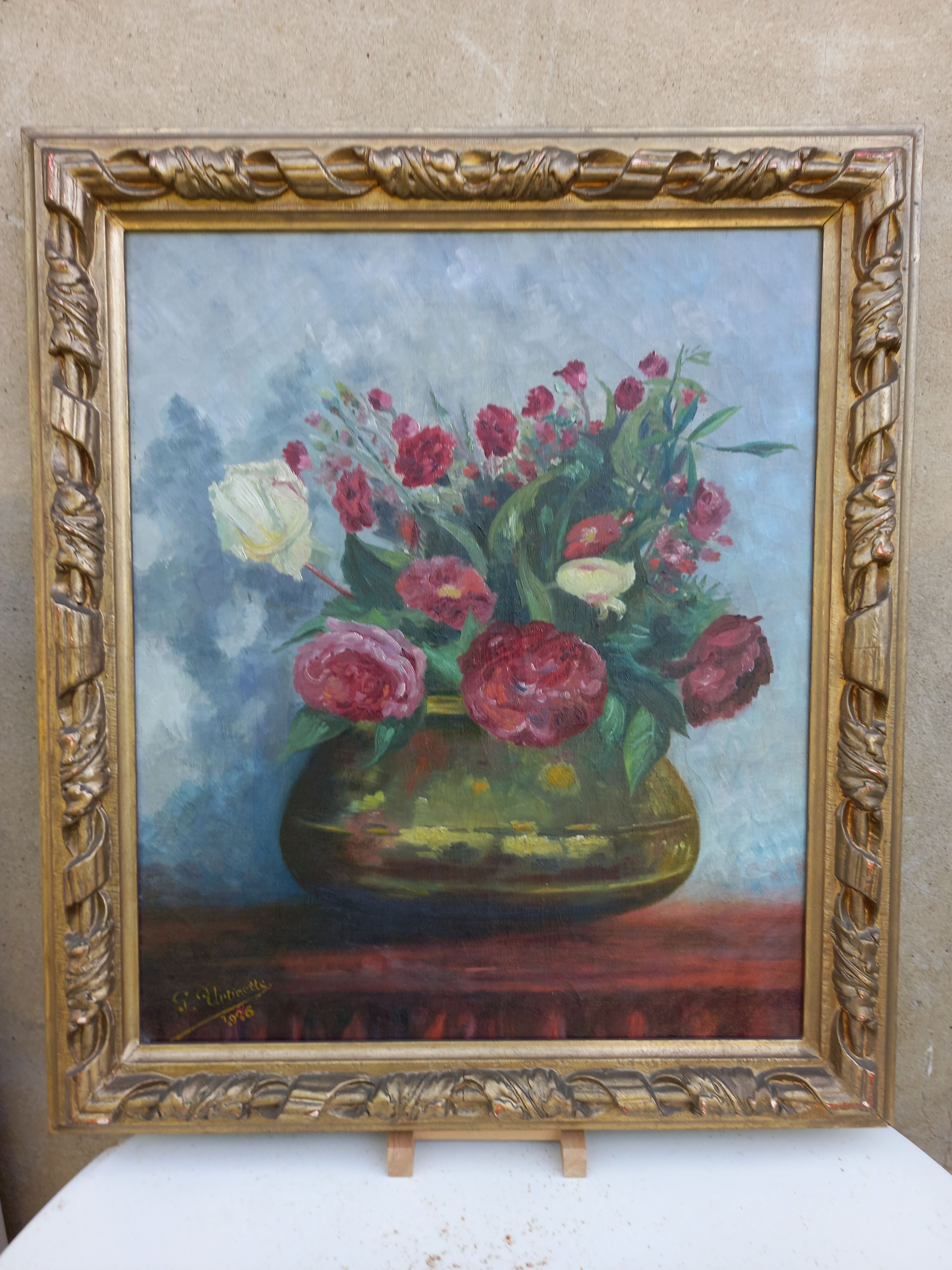 Painting bouquet of flowers signed 1926