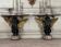 Pair of marble and bronze console tables, Italy, circa 1930