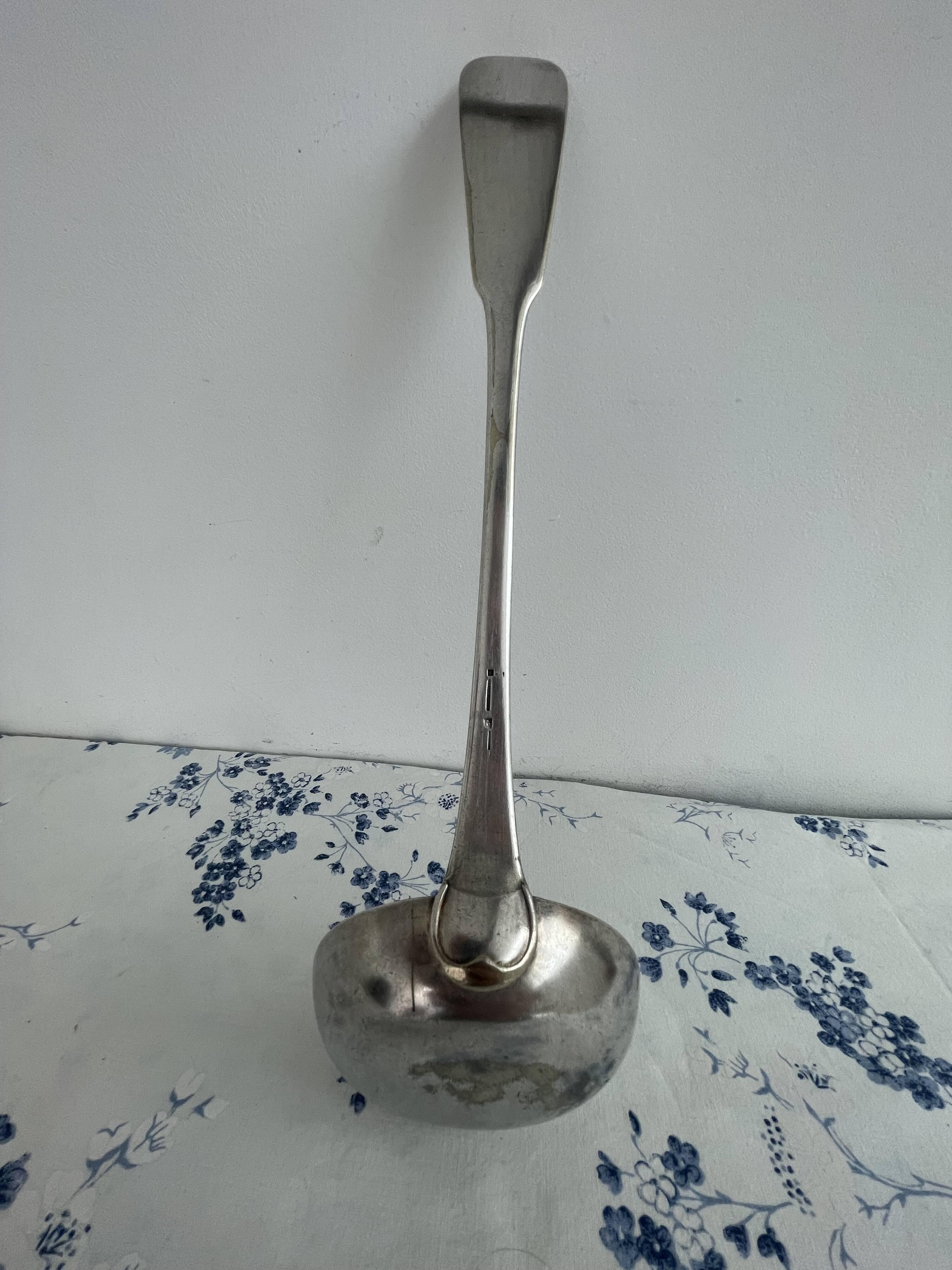 Large antique ladle, Art Nouveau, Maison Cailar‑Bayard, Christofle 1900