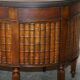 Regency style hardwood and leather kidney desk with gallery.