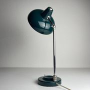 Green metal industrial desk lamp, Italy, 1960s