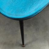 Kitchen chair Colette Gueden, blue vinyl