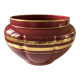 Large burgundy and gold vase
