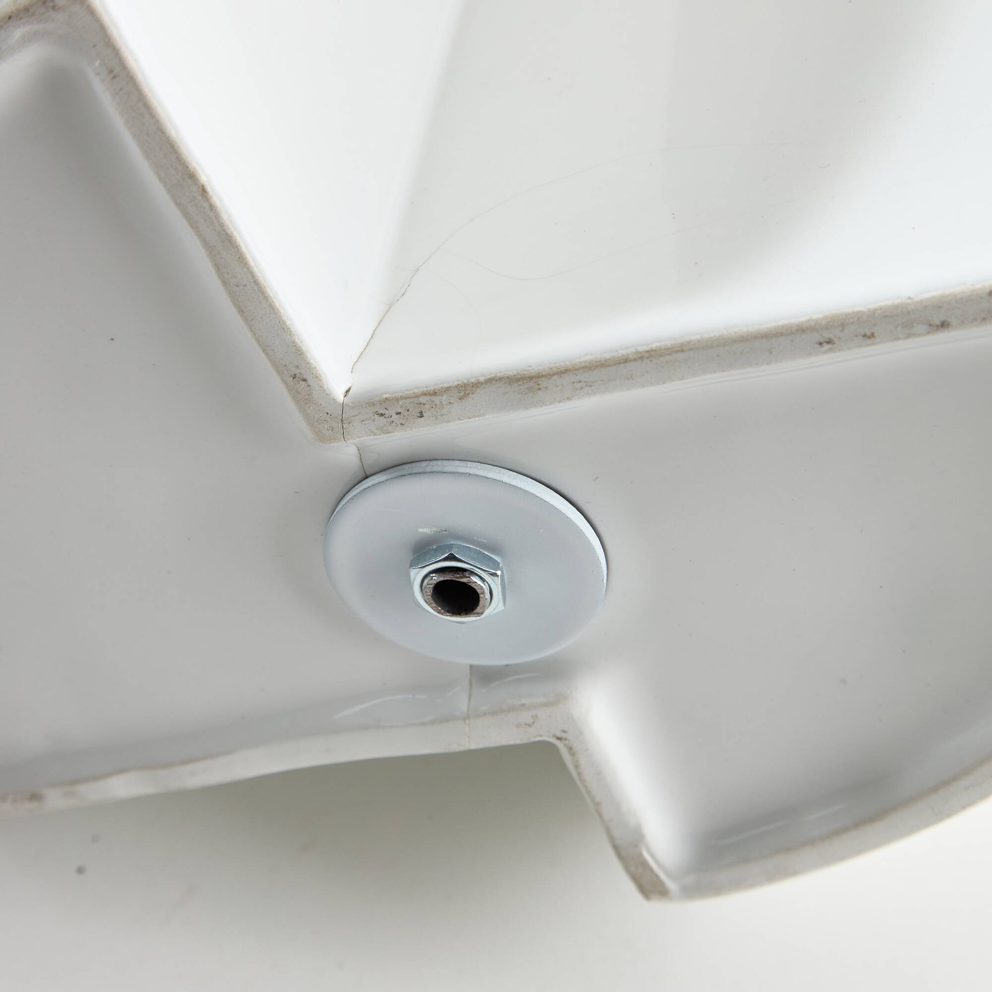 Perdomello 70 White Ceramic Hemisphere Lamp, 1970s