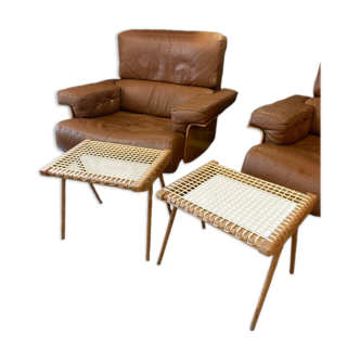 Pair of George Tigien stools