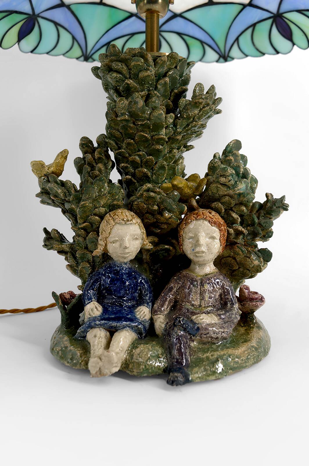 Ceramic lamp, dreamlike childhood – W. Schilder, Germany, c. 1970