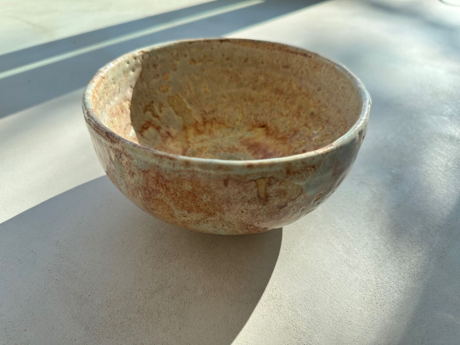 Large handmade stoneware bowl - unique piece