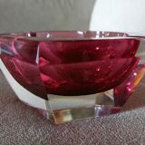Ashtray or crystal bag empty Val Saint Lambert Vintage