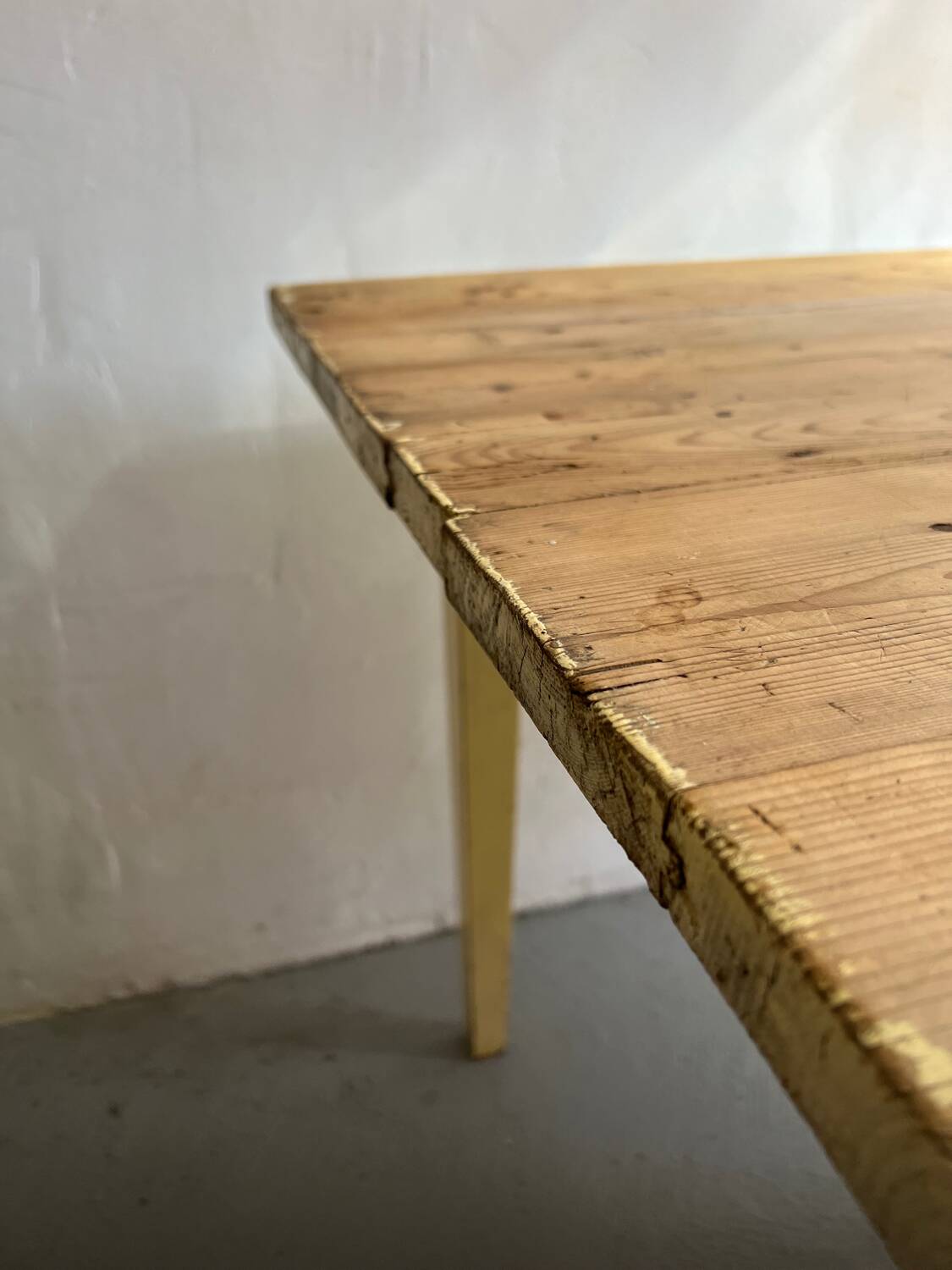 Table de ferme vintage en bois