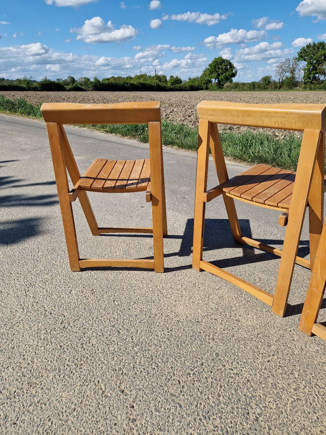Set of 4 Vintage Folding Chairs