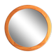 Round pine mirror, 1970s