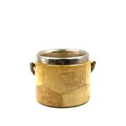 Mid-century cream parchment ice bucket, Aldo Tura Italy 1950s