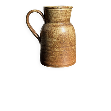 Grande carafe en grès mouchetée pas de marque au dessous H21