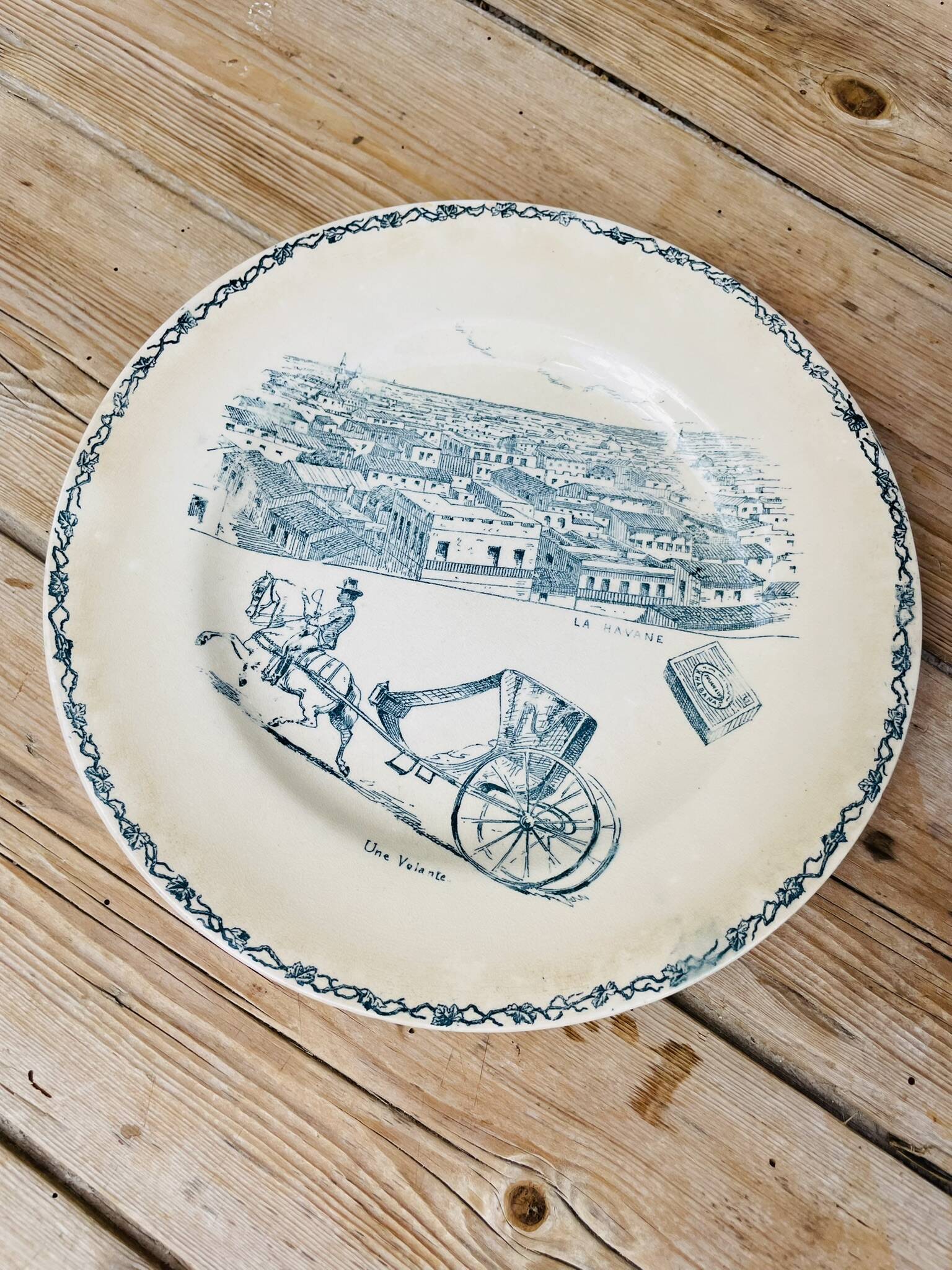 Flat ironstone plate KG Lunéville