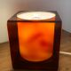 1970 smoked Plexiglas cubic lamp