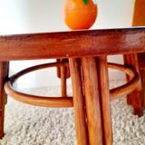 70s rattan coffee table