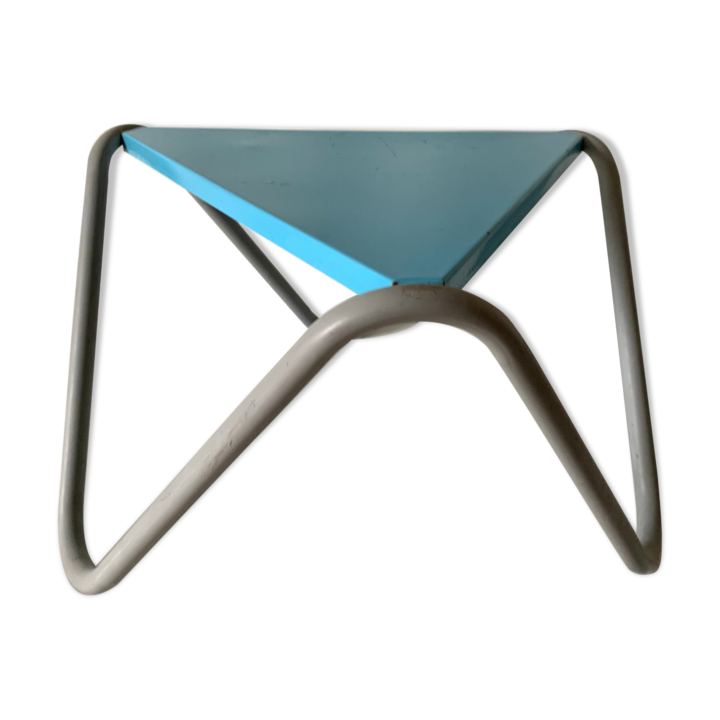 Vintage blue metal coffee table