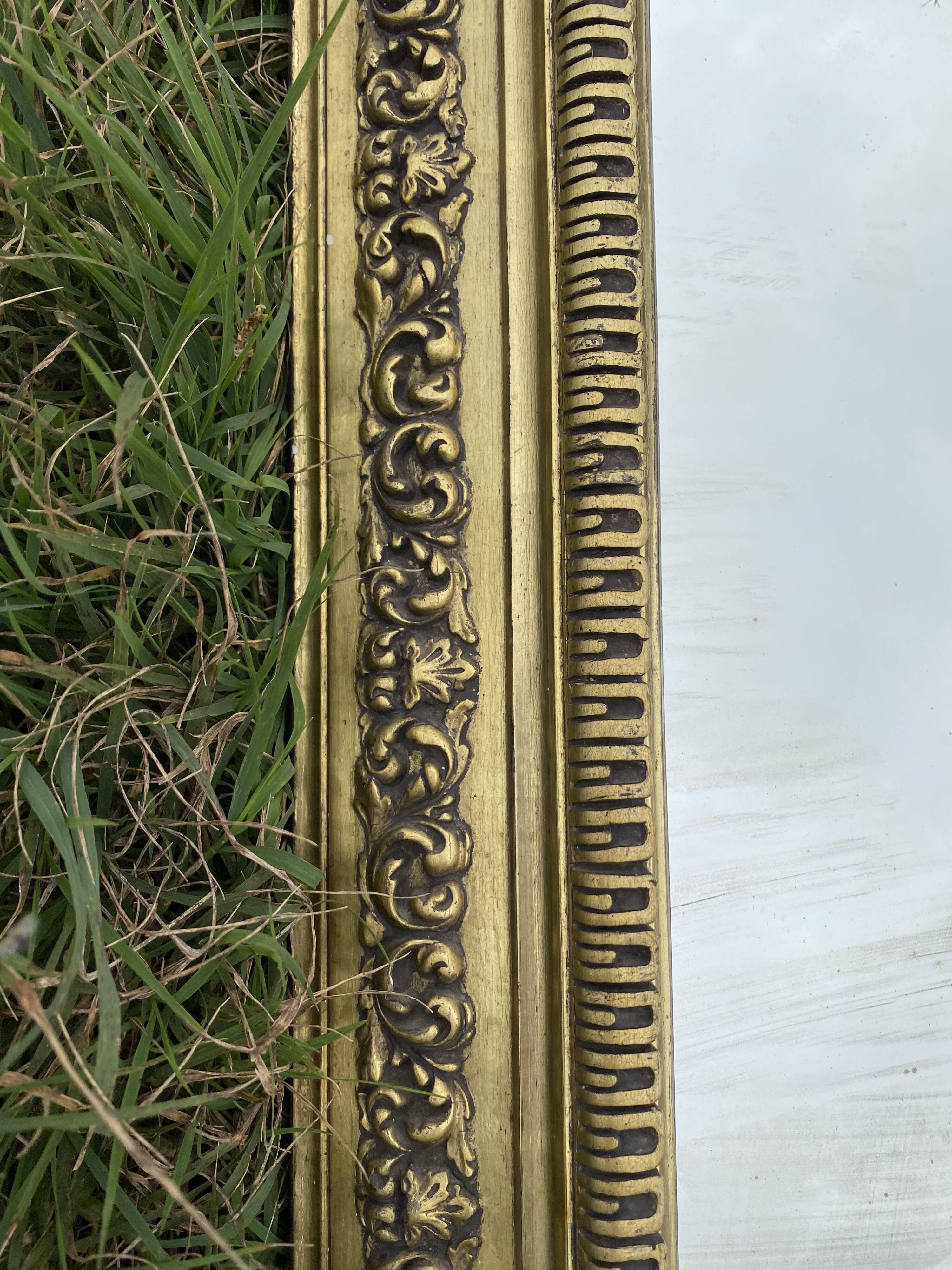 Golden mirror XIXth, 186x106 cm