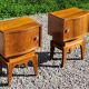 Pair of vintage 50s walnut bedside tables