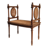 Louis XVI caned bench