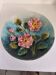 Assiette décorative en barbotine motif floral