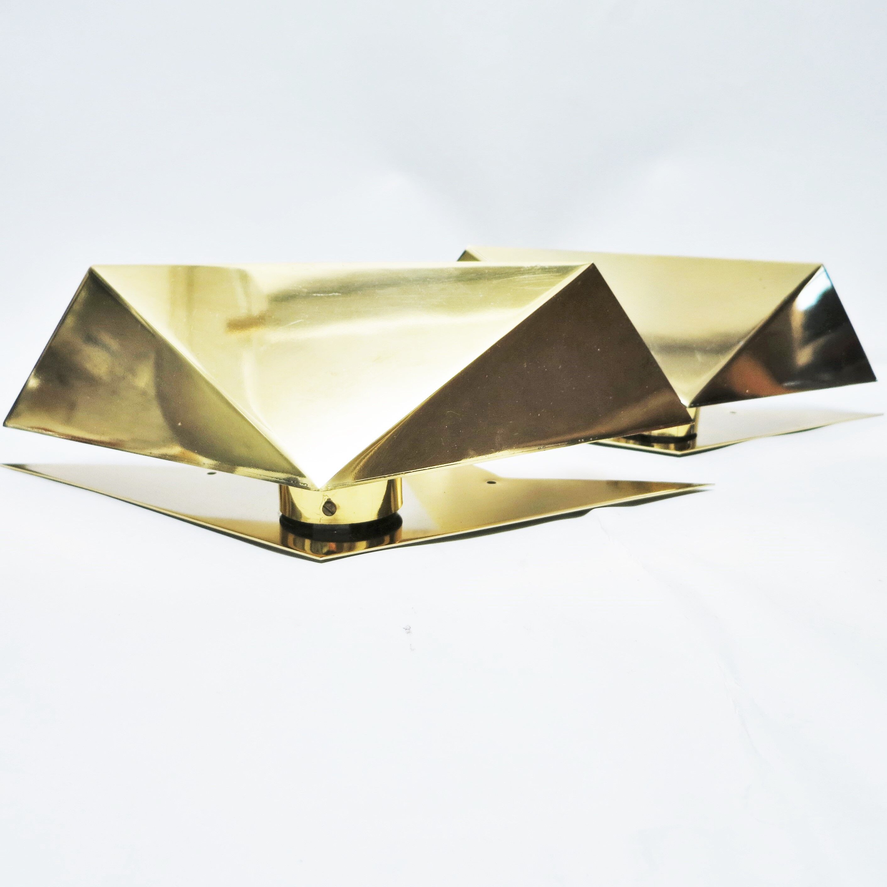 Pair of golden wall lamps