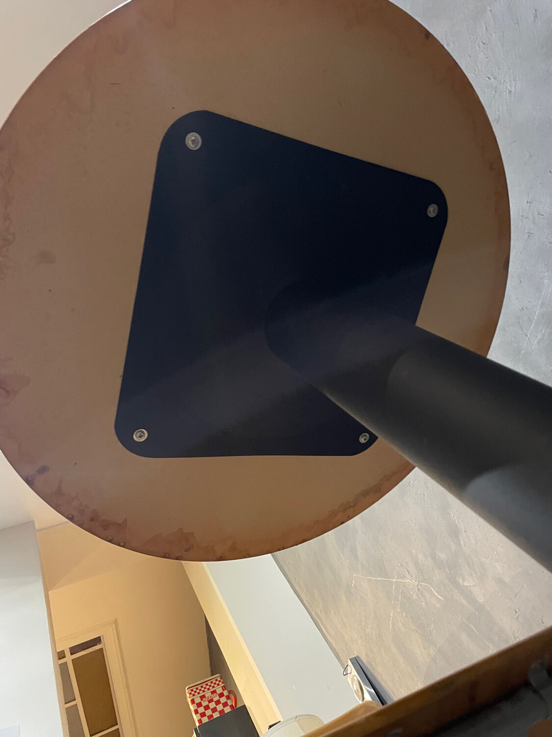 Set of high Ikea bistro table and its 2 stools