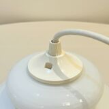 Opaline pendant light in white glass from the 60s and 70s vintage Free form