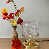 Vintage glass globe table lamp