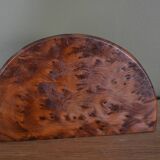 Art deco mail rack in elm magnifying glass