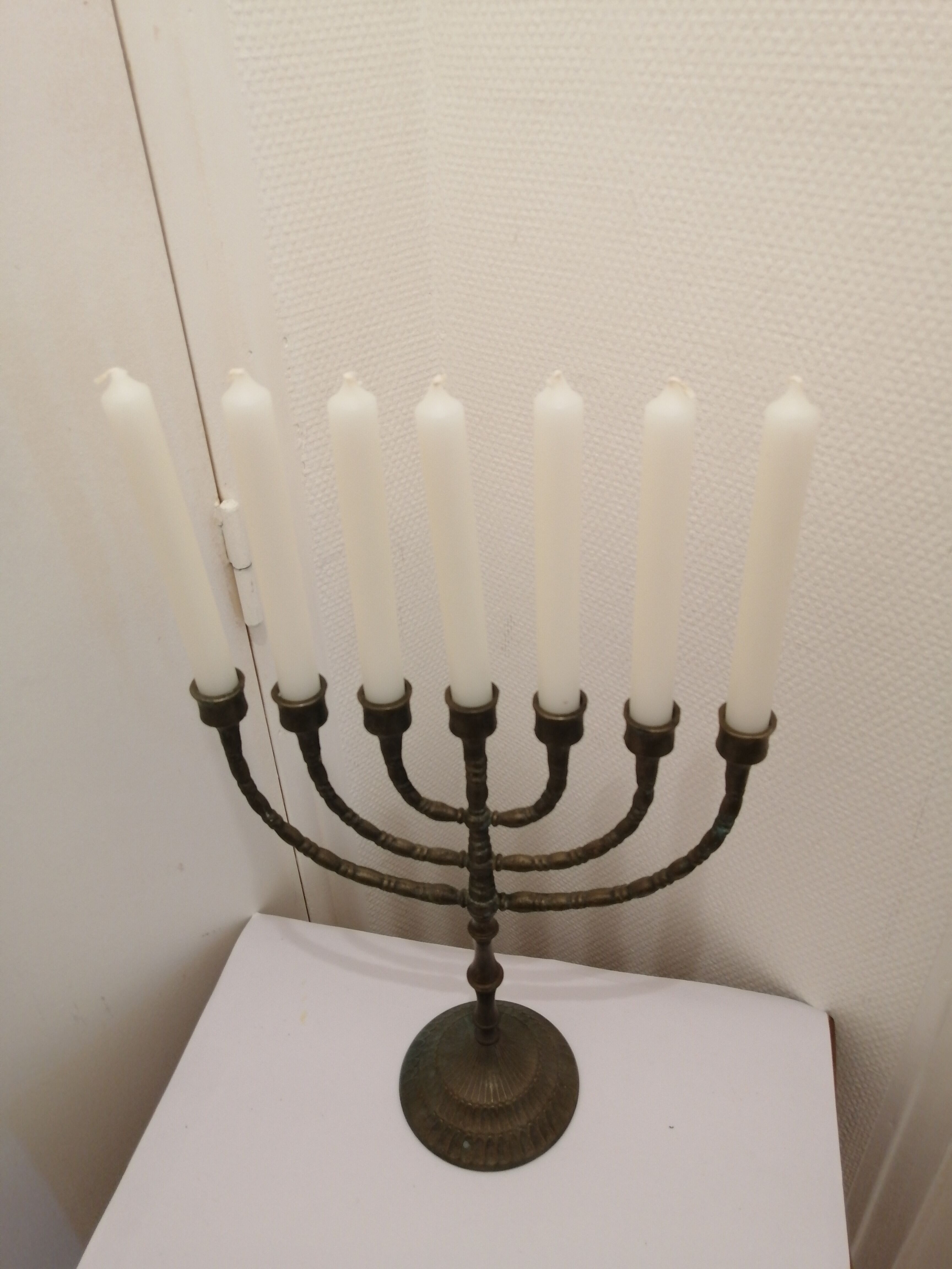 Hebreu worship candlestick menorah hanukkia 7 branches