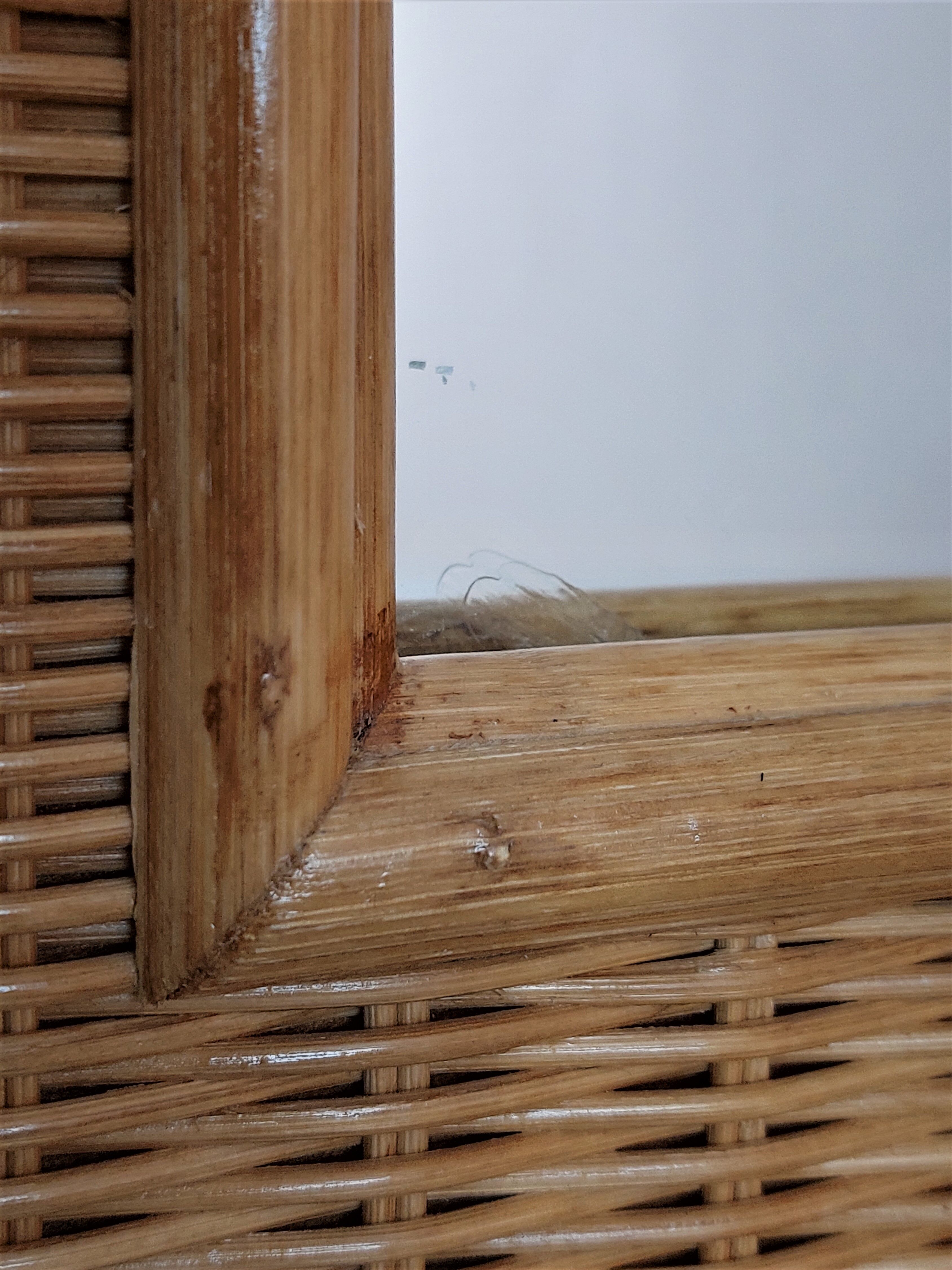 Vintage Rattan Mirror 81x58