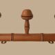 Bamboo-style wall-mounted coat rack