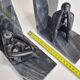 Pair of bookends the thinker and the seated lady, 15 cm