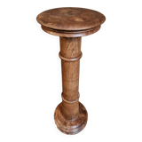 Ancient French pedestal in elm – Stand from the early 1900s