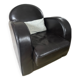 Genuine leather club chair