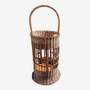 Mid-century wicker serving bar or basket