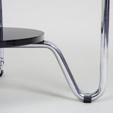 Table Kovona noir et blanc fabriquée en Tchéquie des années 1950