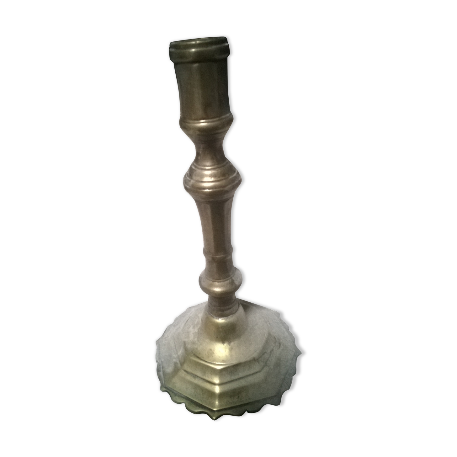 Golden bronze candlestick