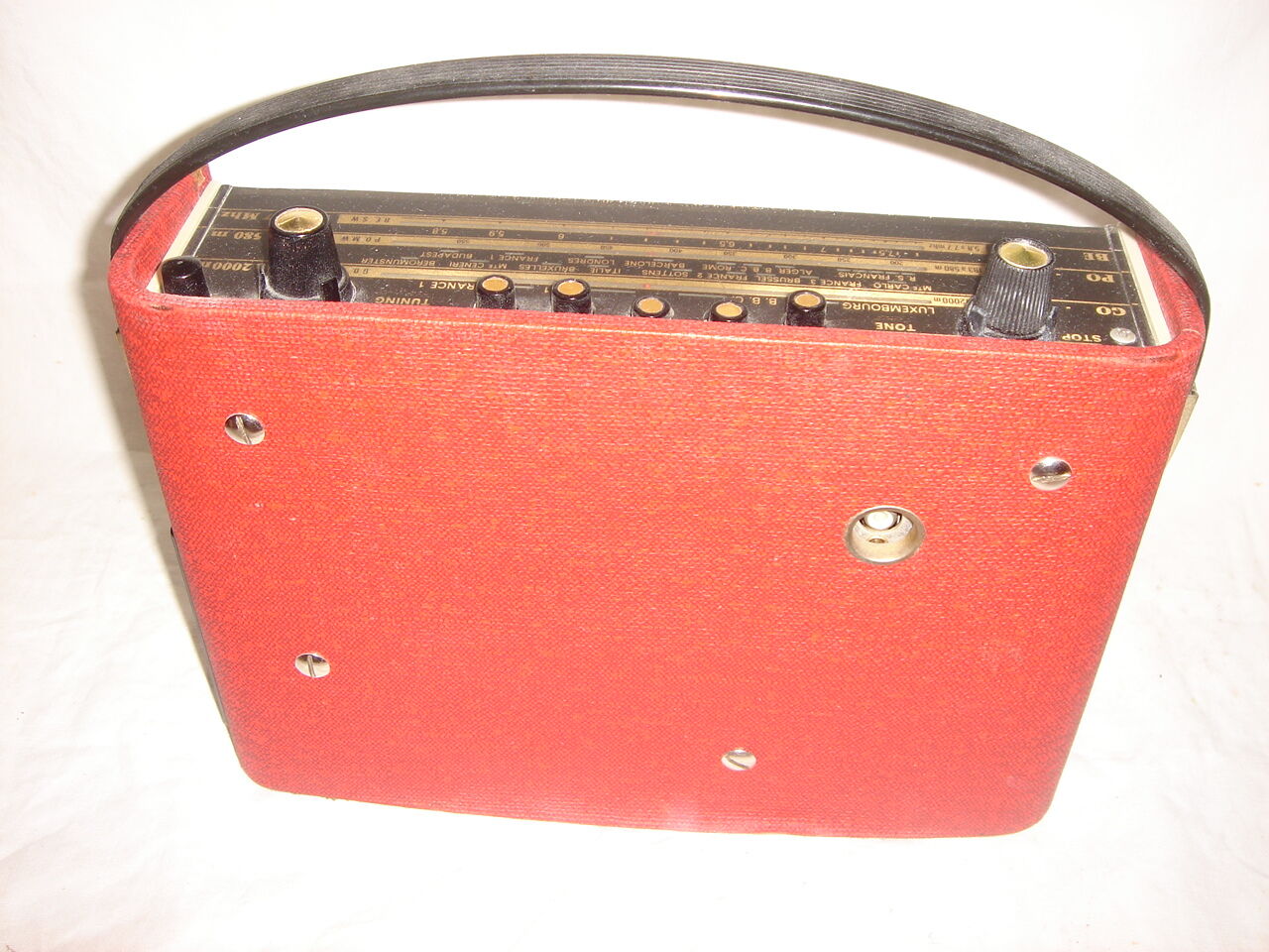 Poste radio pizon bros transistor 750 rouge de 1960