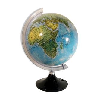 Globe terrestre lumineux années 80
