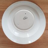 Vintage round half-porcelain dish