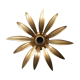 Applique fleur en métal laqué vieil or