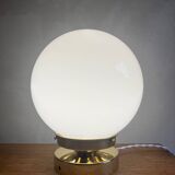 Vintage opaline globe table lamp